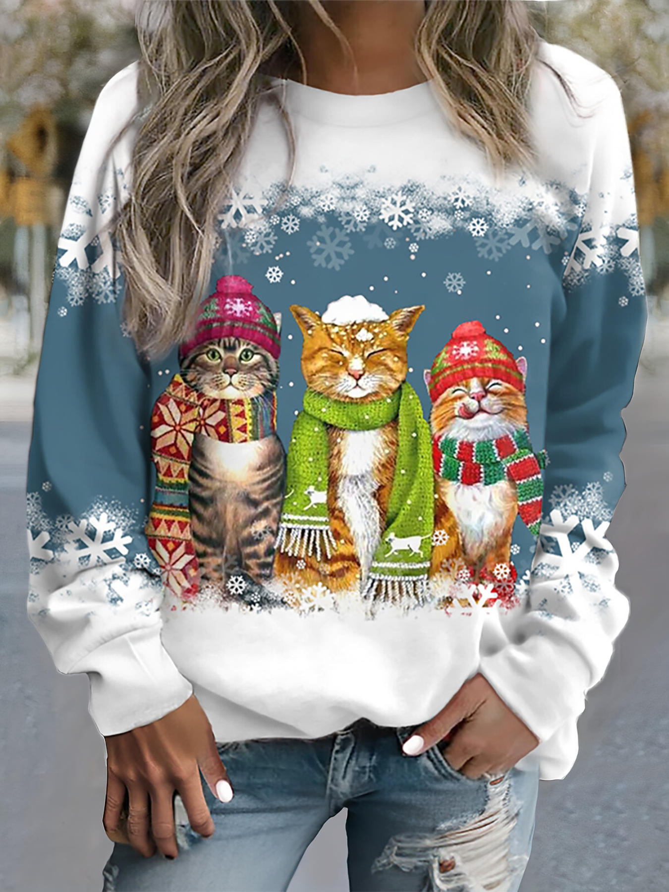 Winter Cats™ - Jultröja med kattmotiv